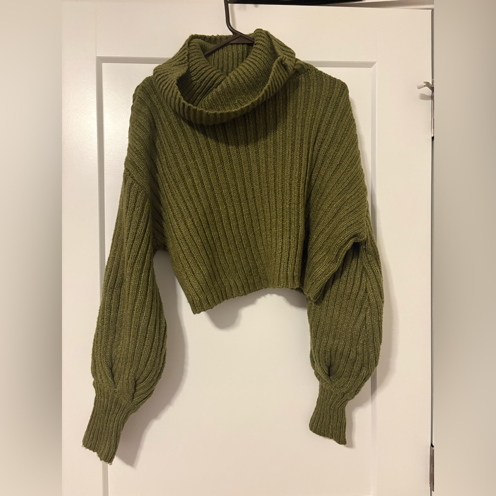 Urban Outfitters Olive Cowl Neck Sweater